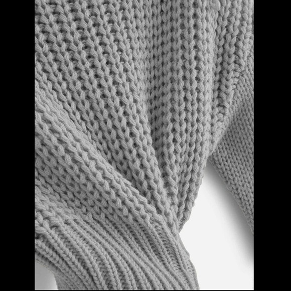 Drop Shoulder Crop Sweater - Picture 3 of 3